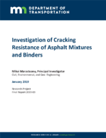 Investigation of Cracking Resistance of Asphalt Mixtures and Binders