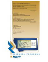 Effective Production Rate Estimation Using Construction Daily Work Report Data Phase 1