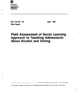 Field Assessment of Social Learning Approach to Teaching Adolescents about Alcohol and Driving