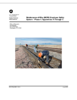 Maintenance of Way MOW Employee Safety System  Phase 1 Appendices A Through C