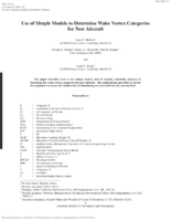 Use of simple models to determine wake vortex categories for new aircraft