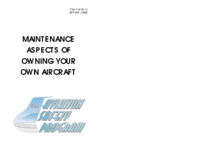 Maintenance Aspects of Owning Your Own Aircraft