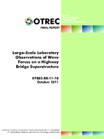 Largescale laboratory observations of wave forces on a highway bridge superstructure