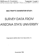 MAG traffic generator study  survey data from Arizona State University