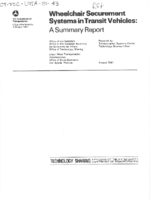 Wheelchair Securement Systems in Transit Vehicles A Summary Report