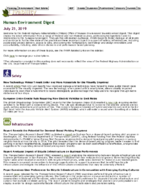 Human Environment Digest July 25 2019