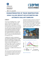 Characterization of Track Substructure Using Falling Weight Deflectometer and Automatic Ballast Sampling Research Results