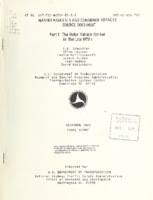 Market Analysis and Consumer Impacts Source Document Part I The Motor Vehicle Market in the Late 1970s