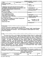 Corridor Analysis for Reconstruction Activities Traffic Control Strategies and Incident Management Techniques