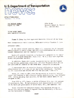 US Department of Transportation News Office of Public Affairs UMTA 2580 Thomas Downs Named UMTA Executive Director