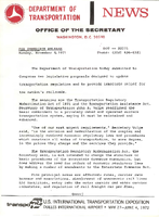 Department of Transportation Submits Two Legislative Proposals