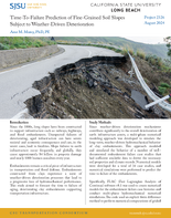 TimetoFailure Prediction of FineGrained Soil Slopes Subject to WeatherDriven Deterioration Research Brief