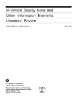 InVehicle Display Icons and Other Information Elements Literature Review