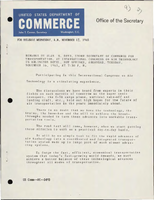 Remarks by Alan S Boyd Under Secretary of Commerce for Transportation at the International Congress on Air Technology Hot Springs Arkansas