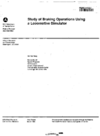 Study of Braking Operations Using a Locomotive Simulator