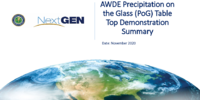 AWDE Precipitation on the Glass PoG Table Top Demonstration Summary
