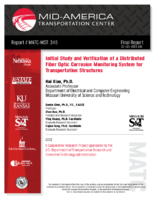 Initial Study and Verification of a Distributed Fiber Optic Corrosion Monitoring System for Transportation Structures
