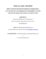 Effect of Surface Preparation on Residual Stresses in Multilayer Coatings and the Consequences for Disbondment Following Construction Damage and Exposure to InService Stress