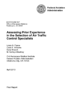 Assessing Prior Experience in the Selection of Air Traffic Control Specialists