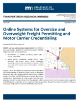 Online Systems for Oversize and Overweight Freight Permitting and Motor Carrier Credentialing  Transportation Research Synthesis