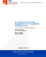 An Analysis of Virtual Public Engagement in the Transportation Planning Process