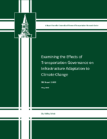 Examining the Effects of Transportation Governance on Infrastructure Adaptation to Climate Change