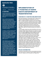 Implementation of ETicketing at North Dakota Department of Transportation Application Note
