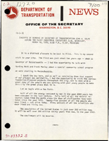 Excerpts of Remarks by Secretary of Transportation John A Volpe before the Flint Industrial Executives Club