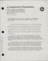 Remarks Prepared for Delivery by US Secretary of Transportation Neil Goldschmidt Denver Chamber of Commerce