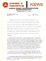 Department of Transportation News Urban Mass Transportation Administration UTMA 7362