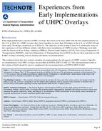 Experiences from Early Implementations of UHPC Overlays TechNote