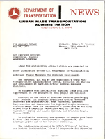 Department of Transportation News Urban Mass Transportation Administration UMTA 7729 DOT Brochure Outlines Pedestrian Traffic Movements Downtown