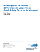 Investigation of Gender Differences in LargeTruck Crash Injury Severity in Missouri