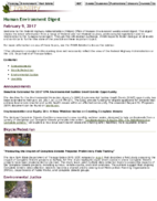 Human Environment Digest February 9 2017