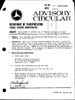 AC 672 Announcement of Availability of Medical Handbook for Pilots May 1974