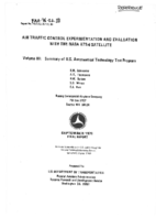 Air Traffic Control Experimentation and Evaluation with the NASA ATS6 Satellite Volume 3 Summary of US Aeronautical Technology Test Program