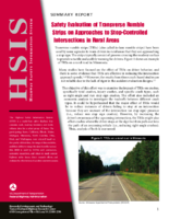 Safety Evaluation of Transverse Rumble Strips on Approaches to StopControlled Intersections in Rural Areas  summary report