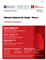 Nebraska Balanced Mix Design  Phase I