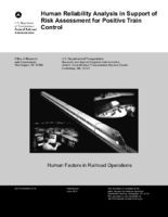Human Reliability Analysis in Support of Risk Assessment for Positive Train Control