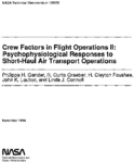 Crew factors in flight operations II  psychophysiological responses to shorthaul air transport operations