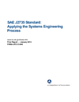 SAE J2735 standard  applying the systems engineering process