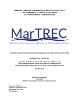 Statistical Analysis of Vehicle Crashes in Mississippi Based on Crash Data from 2010 to 2014