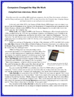 Computers Changed the Way We Work