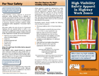 HighVisibility Safety Apparel In Highway Work Zones brochure