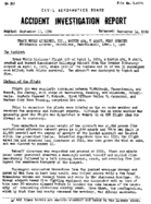 Investigation of Aircraft Accident TRANS WORLD AIRLINES PITTSBURGH PENNSYLVANIA 19560401