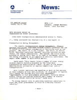 UMTA Releases Report on Transportation Energy Management