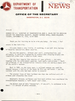 Statement by US Secretary of Transportation John A Volpe Upon Senate Passage of the Federal Aid Highway Act of 1972