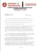 Department of Transportation News Urban Mass Transportation Administration UMTA 7291