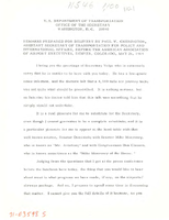 Speeches by Paul W Cherington Assistant Secretary of Transportation for Policy and International Affairs 19691970