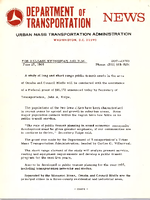 Department of Transportation News Urban Mass Transportation Administration DOT 13769